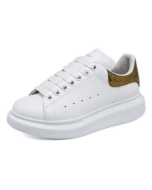 McQueen White (Wmns) Oversized Sneaker Crocodile'