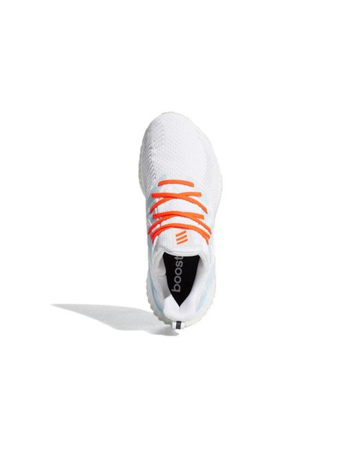 Adidas White Alphaboost 'Solar' for men