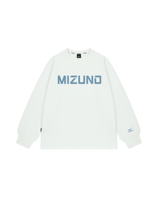 Mizuno White Casual Long Sleeve T-shirt for men