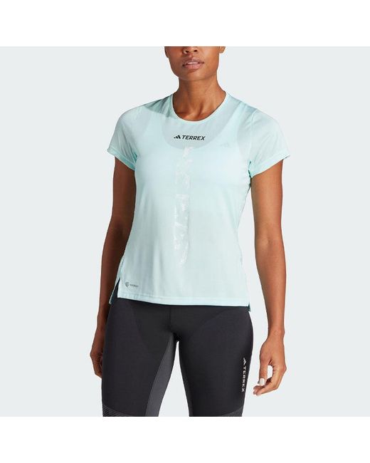 Adidas Blue (Wmns) Terrex Agravic Trail Running Tee 'Light Aqua'