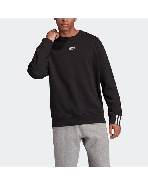 Adidas Black Originals F A Crew Sports Fleece for men