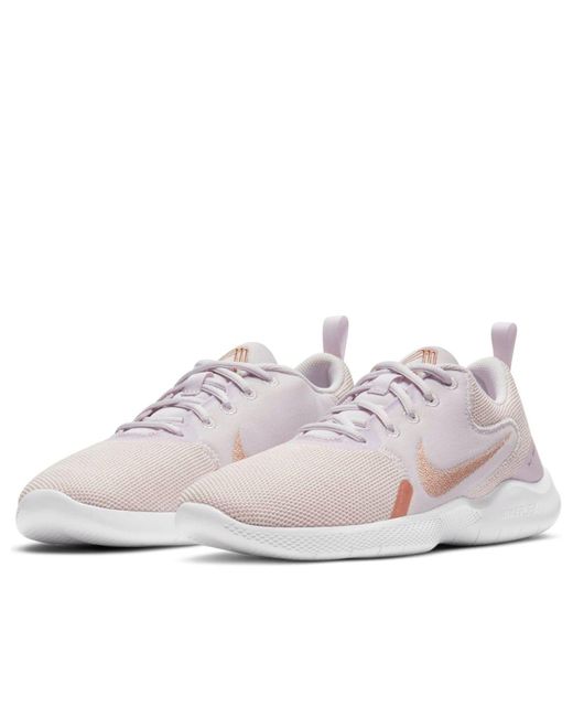 Nike White (Wmns) Flex Experience Run 10 'Champagne Metallic Bronze'