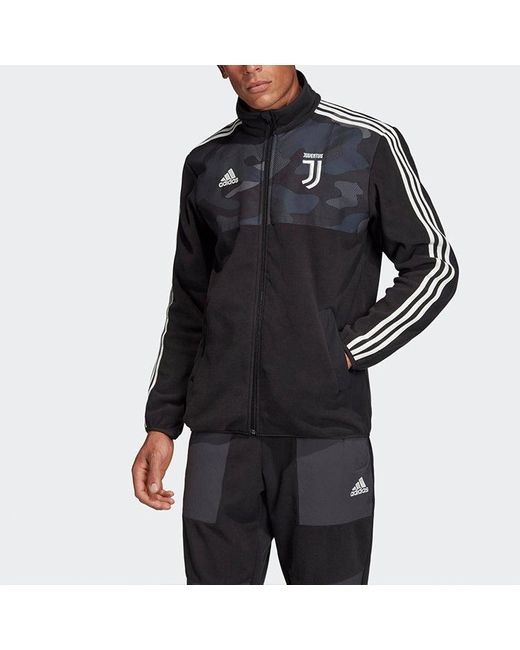 Adidas Blue Juventus Soccer/Football Sports Stand Collar Jacket for men