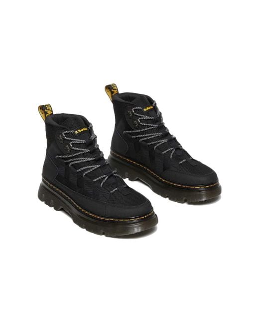 Dr. Martens Black Boury Leather Casual Boots