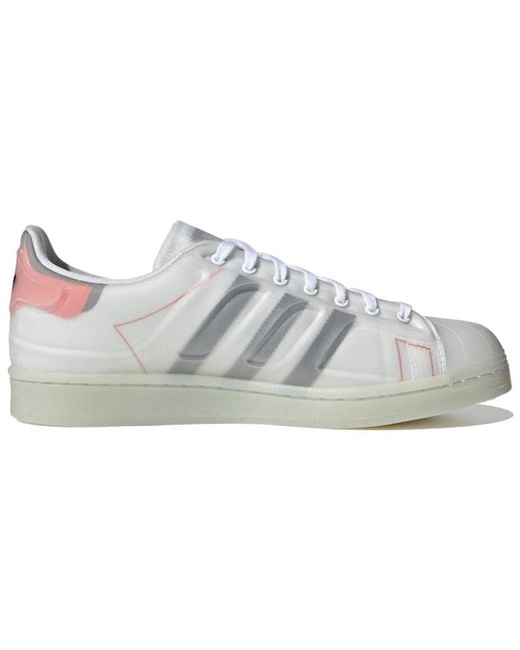 Adidas White Superstar Futureshell Semi Solar' for men