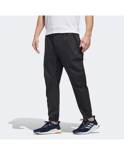 Adidas Black Twill Tatting Long Pants for men