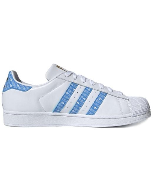 Adidas Blue Superstar 'Real Logo Print' for men