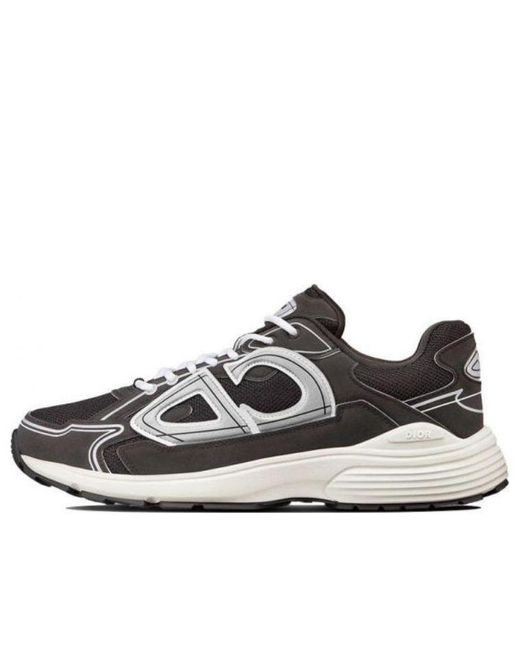 Dior White B30 Sneaker Black Mesh And Technical Fabric for men