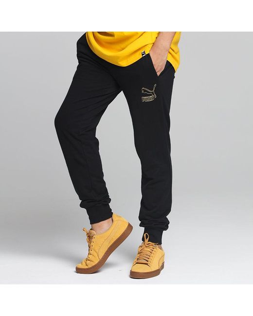 PUMA Black Essentials Metallic Pants for men