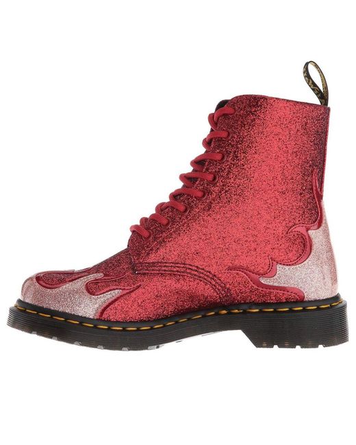 Dr. Martens Red Dr.martens 1460 Pascal Flame Glitter