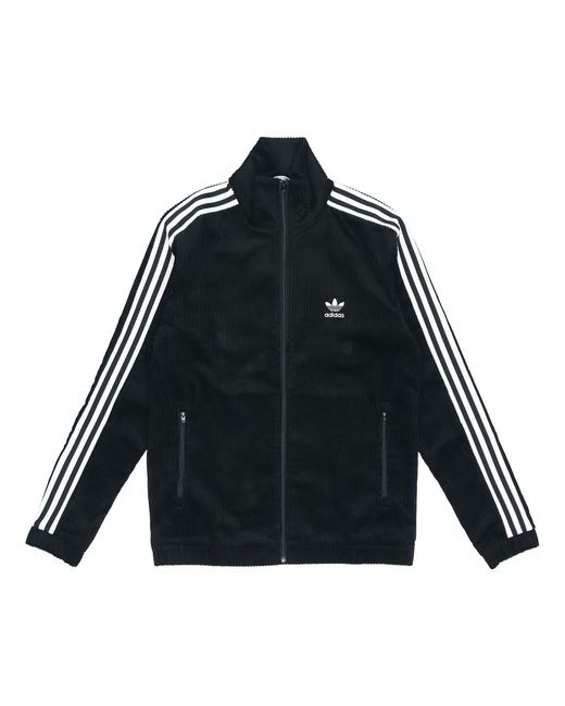 Adidas Black Originals Cord Corduroy Zipper Jacket for men