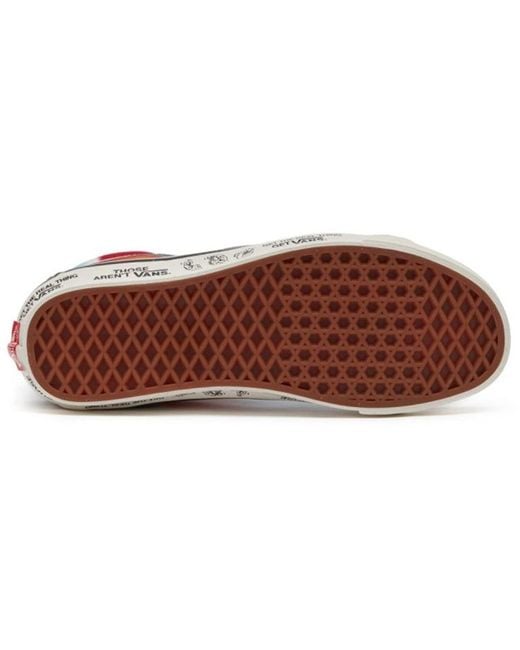 Vans Blue Sk8-Hi Wear-Resistant Non-Slip Casual Skateboarding Shoes for men