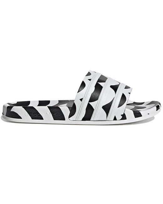 Adidas Black (Wmns) Marimekko X Adilette Slide 'Laine Wave'