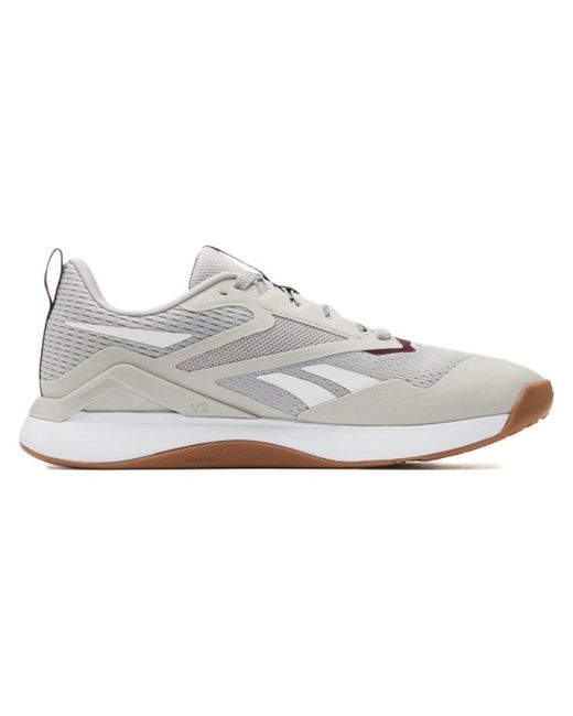 Reebok White Nanoflex Tr 2.0 'Steely Fog' for men