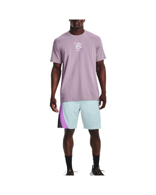 Under Armour Purple Curry 3's Hvyweight T-Shirt 'Lilac' for men
