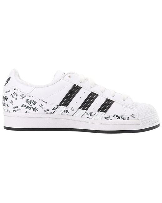 Adidas White Philip Colbert X Superstar 'Save The Lobster' for men