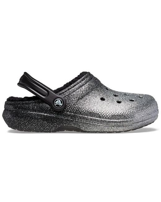 CROCSTM Brown Classic Glitter Lined Clogs