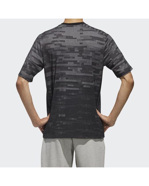 Adidas Gray Ss Knit Tee for men