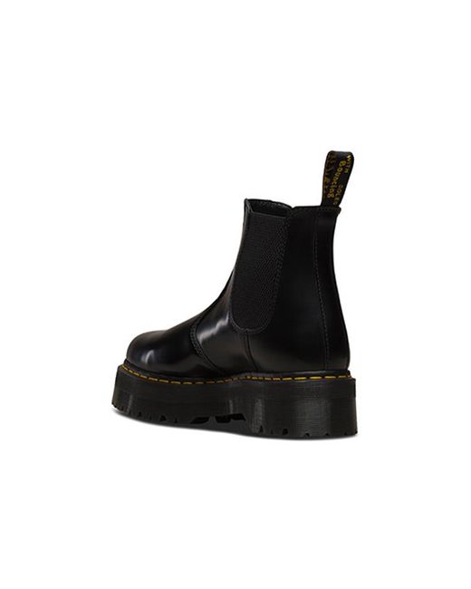 Dr. Martens Black 2976 Quad Leather Platform Chelsea Boots for men