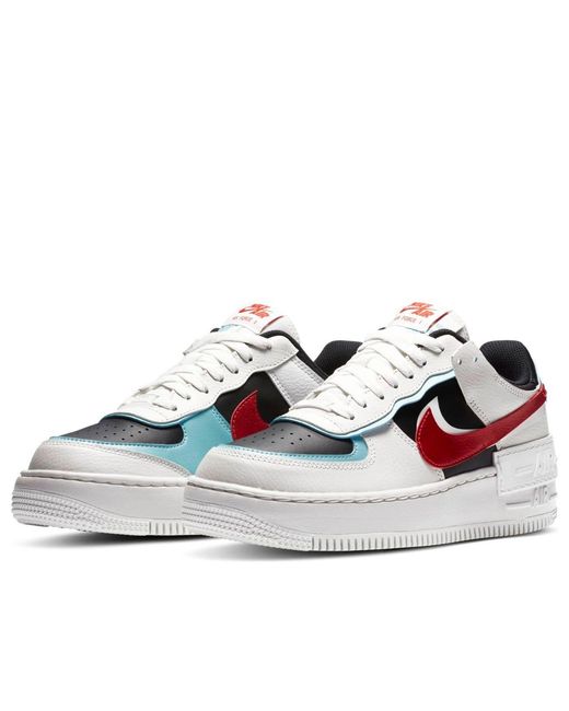 Nike White (Wmns) Air Force 1 Shadow Bleached Aqua'