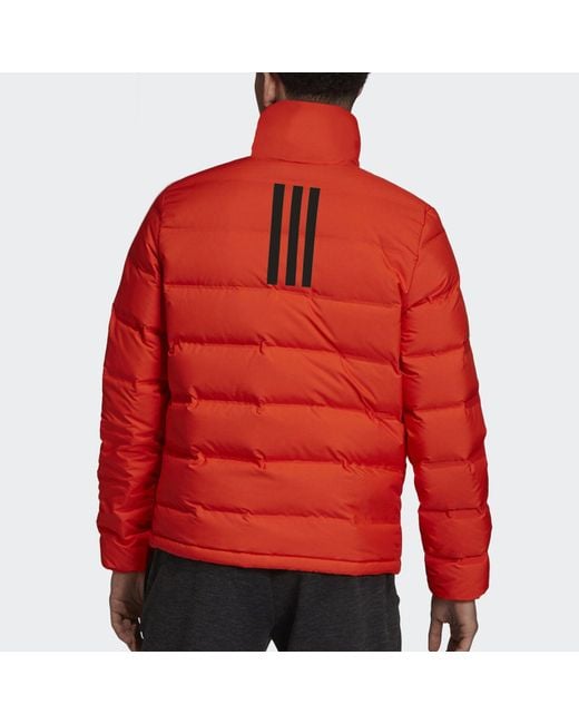 Adidas Red Outdoor Waterproof Sports Stay Warm Stand Collar Down Jacket for men