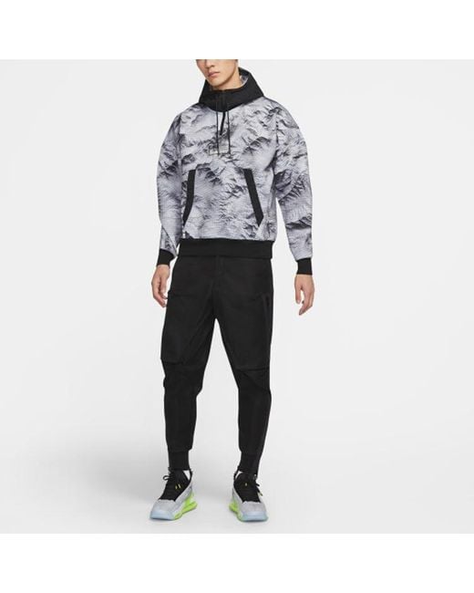 Nike Gray Alphabet Printing Half Zipper Colorblock Casual for men