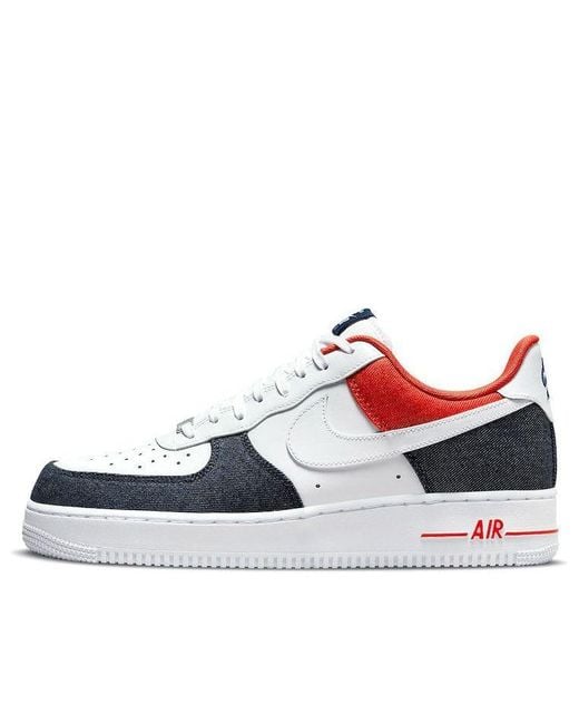 Nike Air Force Low Usa Denim White/blue/red for | Lyst