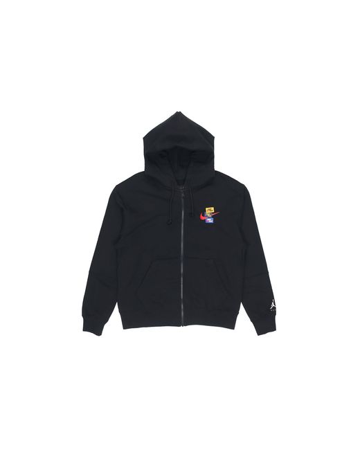 Nike Blue Woven Label Logo Sports Hooded Jacket Autumn for men