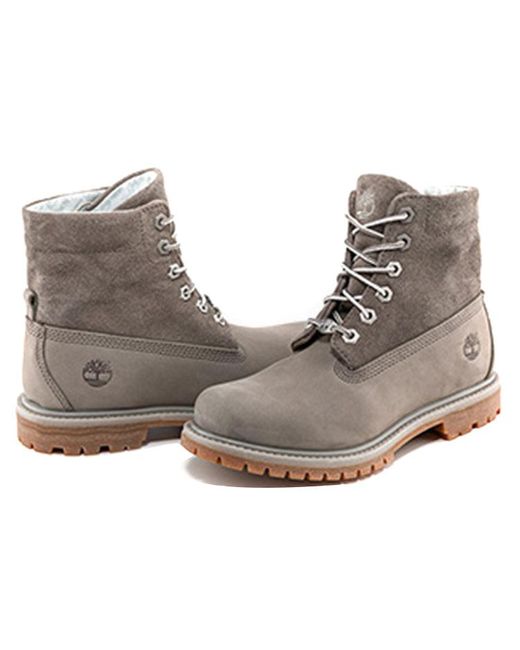 Timberland Gray (Wmns) Roll Top Boots Basic 'Medium With Light'