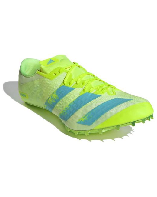 Adidas Yellow Adizero Prime Sprint Spikes for men