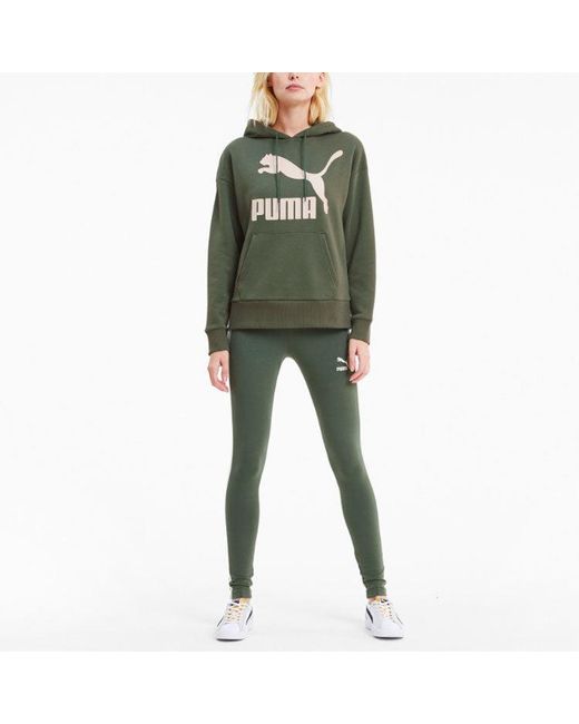 PUMA Green (Wmns) Classics Logo Hoodie