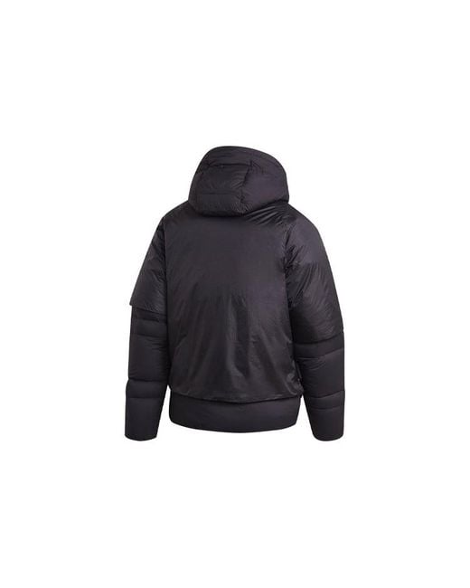 Adidas Blue Detachable Hooded Waterproof Down Jacket for men