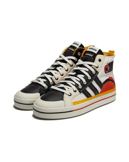 Adidas Brown Neo City Canvas Hi for men