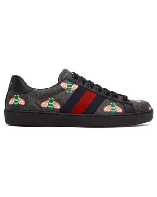 Gucci Black Ace 'Bee Print' for men
