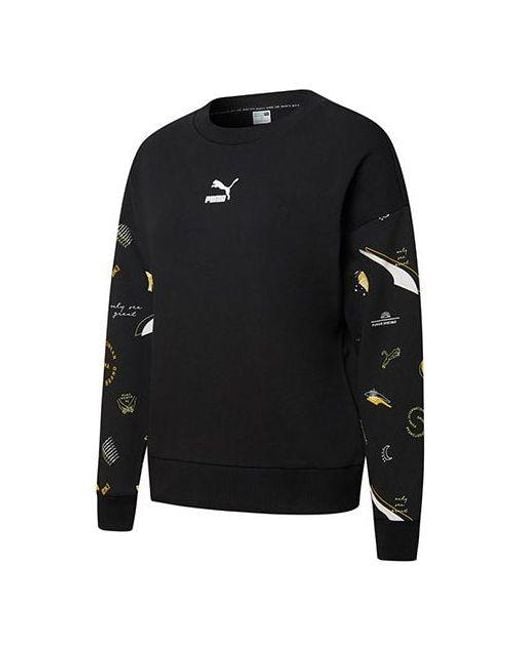 PUMA (Wmns) Formstripe Aop Crewneck Round-Neck Sweatshirtblack