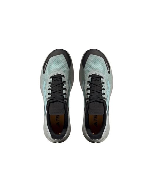 Adidas Blue Terrex Soulstride Flow Gtx Shoes 'Wonder Aqua Lucid Lemon' for men