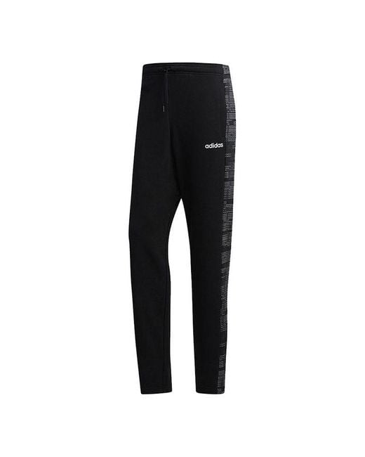 Adidas Black M Ess Aop Pnt Running, Casual, Loose, Straight, Sports Pants for men