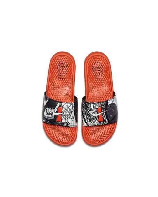 Nike Red Benassi Jdi Print 'Team' for men