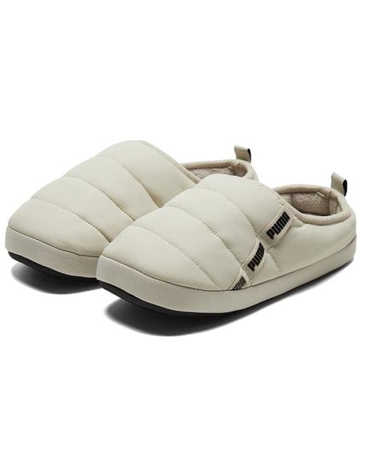 PUMA Gray Scuff Slippers 'Oatmeal' for men