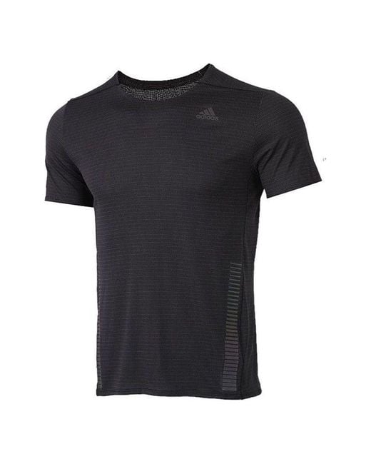 Adidas Black Premium Tee M Reflective Running Sports Short Sleeve for men