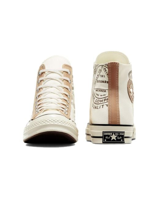 Converse Natural Chuck 70 Leather Overlay High 'Egret Champagne'