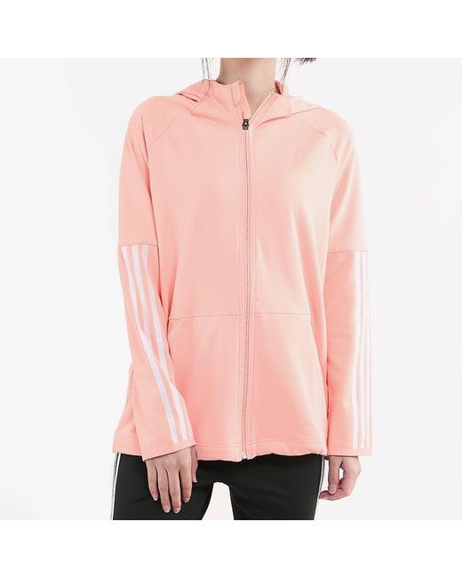 Adidas Pink (Wmns) 3S Fz Hoodie Training Hooded Jacket