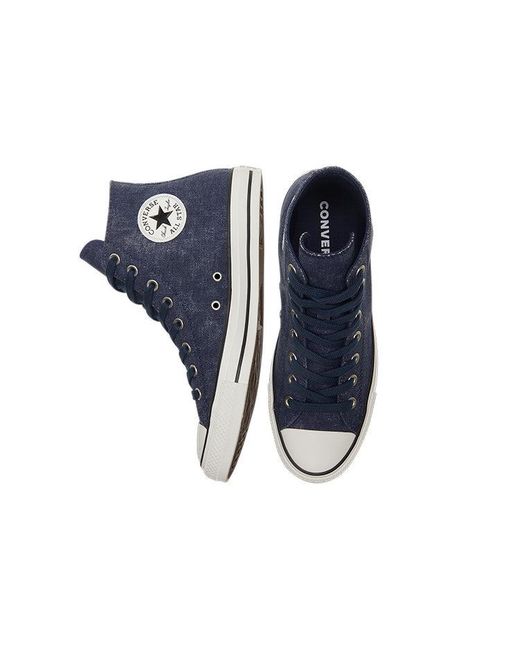 Converse Blue Chuck Taylor All Star High 'Washed Canvas for men