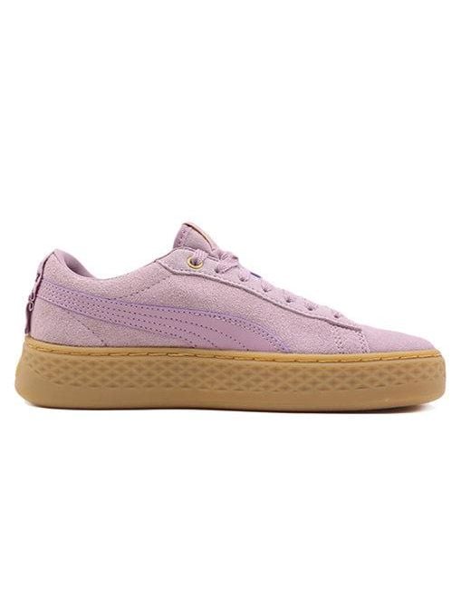 PUMA Purple (Wmns) Smash Platform Frill Sneaker Low Damen Lila Braun