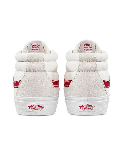 Vans White Sk8-Mid Stylish Lightweight Mid-Top Casual Skate Shoes for men