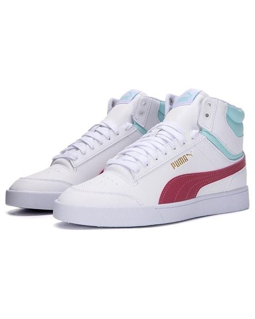 PUMA White Shuffle Mid Dusty Orchid' for men