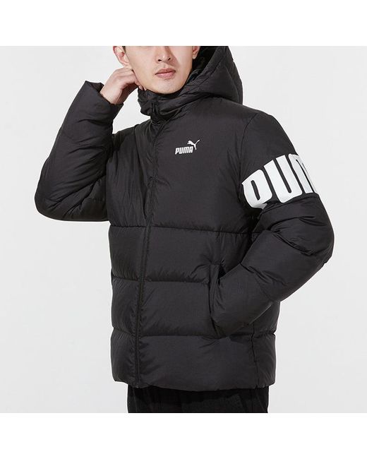 PUMA Black Full Sleeve Printed Jacket for men
