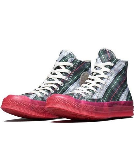 Converse Blue Chuck Taylor All-Star 70S Hi Plaid Translucent Midsole for men