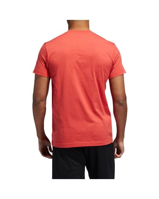 Adidas Red Basketball Sports Short Sleeve for men