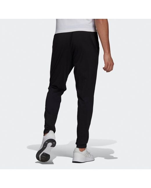 Adidas Black Essentials Solid Color Slim Fit Running Sports Pants for men